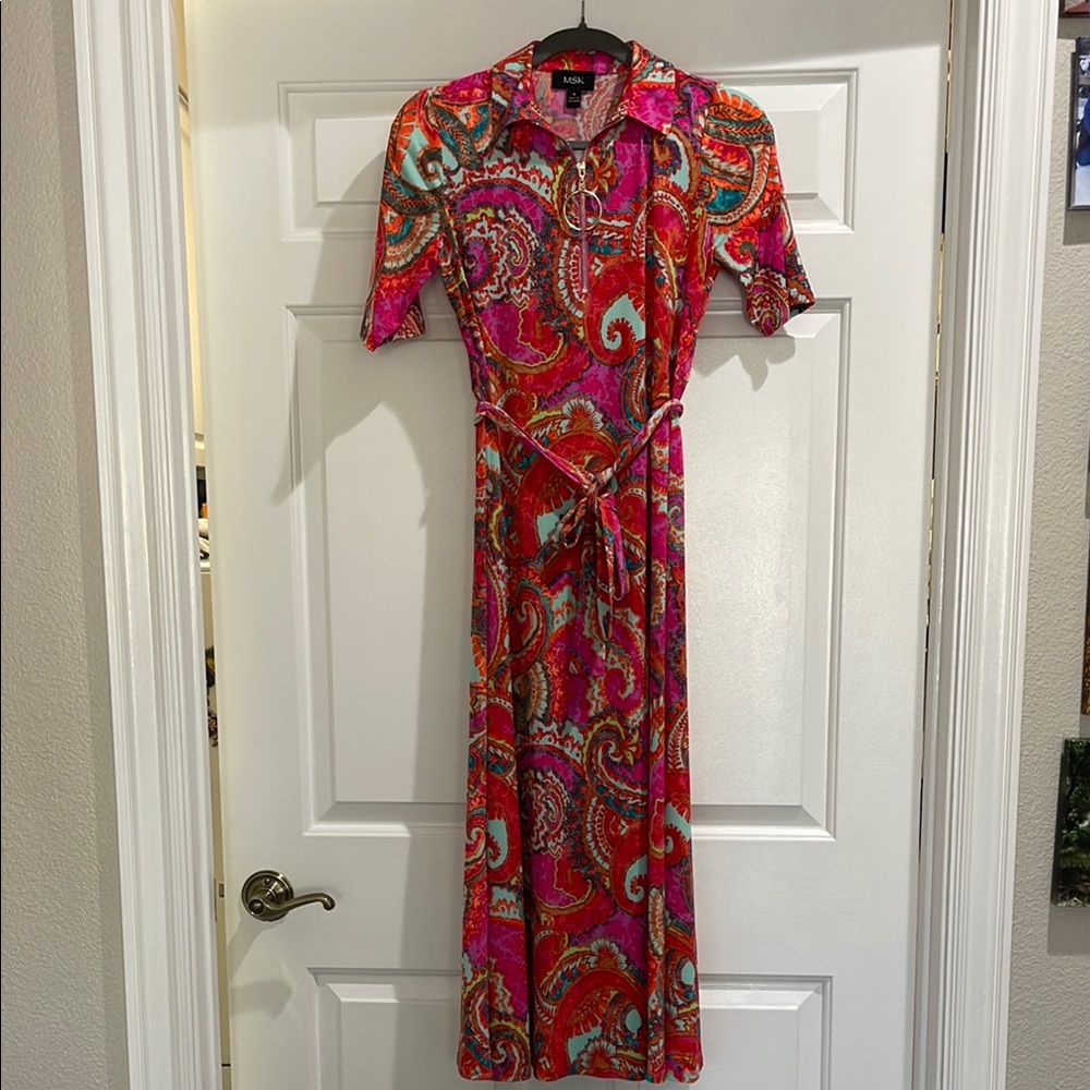 Vibrant Paisley Midi Dress